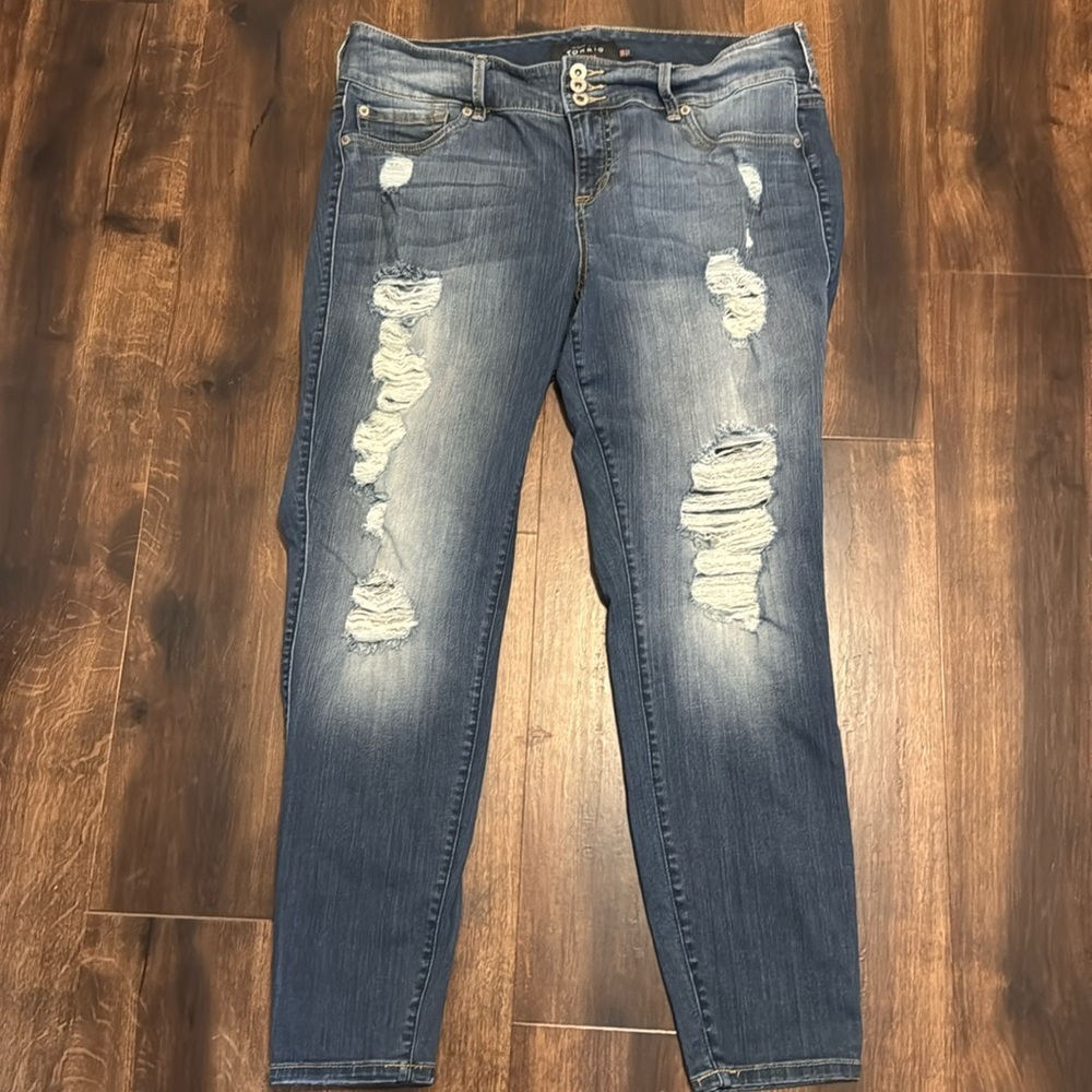 Torrid Premium Distressed Skinny Jeans